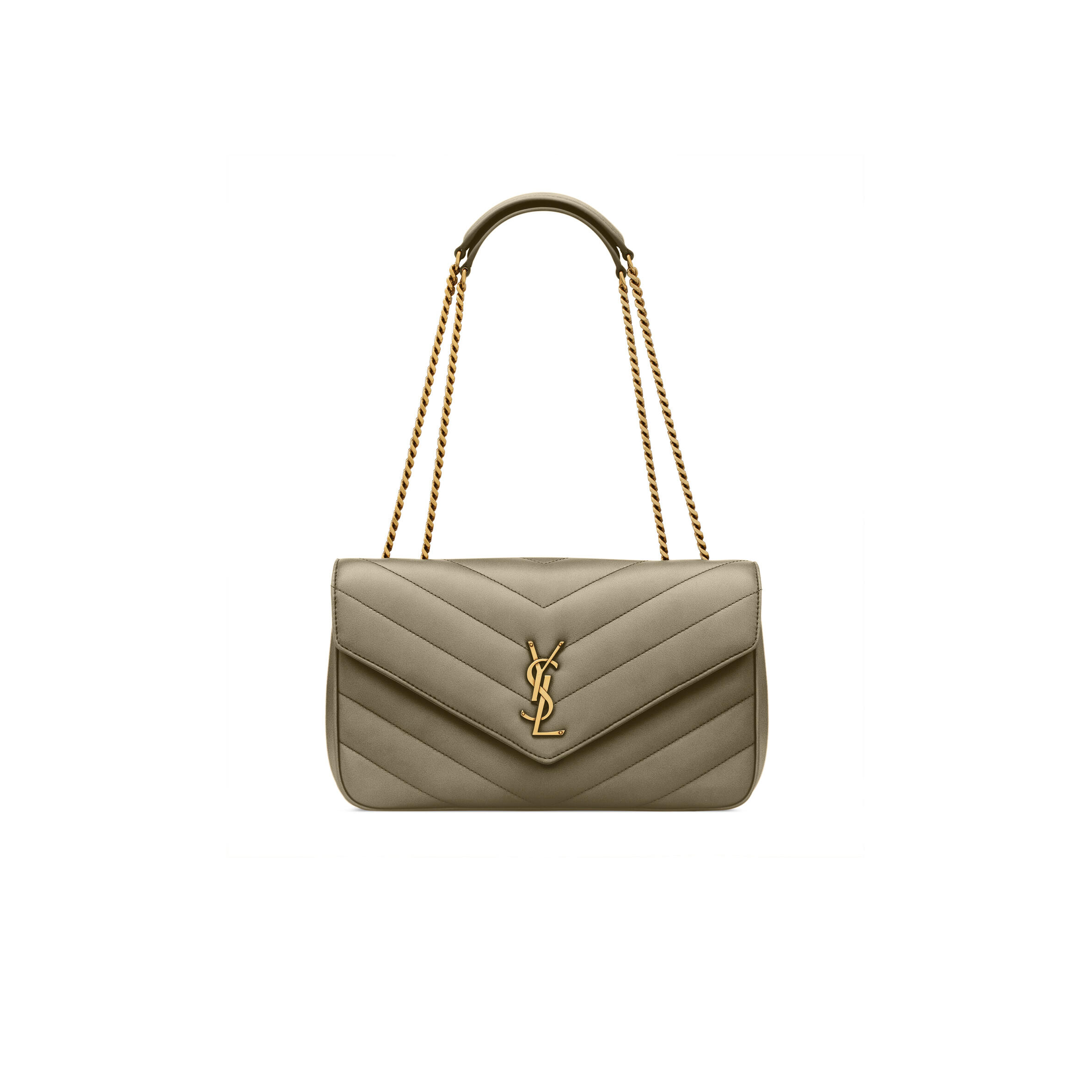 YSL LOULOU MEDIUM IN MATELASSÉ LAMBSKIN 801439AAEAX3775 (29*17*8cm)